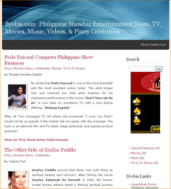 Syobis Philippine Entertainment portal